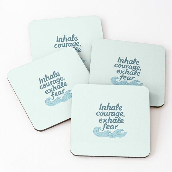 Item preview, Inhale Courage, Exhale Fear – Ocean Flow Design designed and sold by alexiasmon.