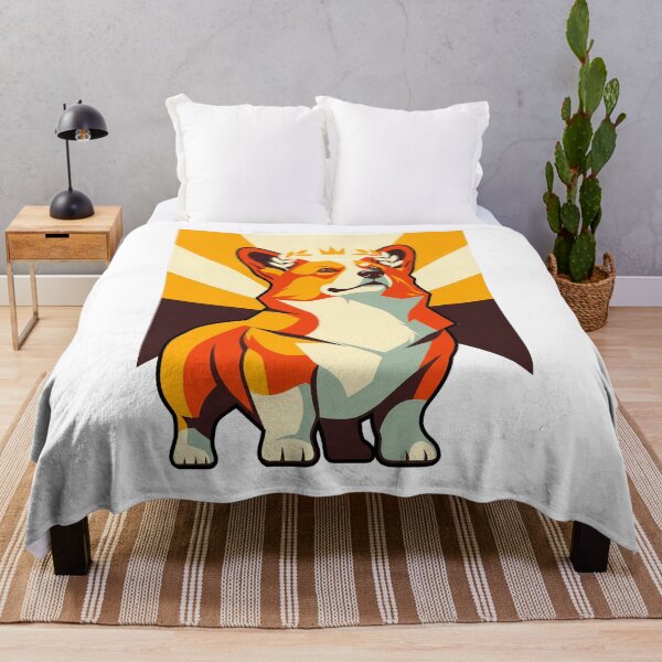 Item preview, Retro Poster Style Bold Geometric Corgi Illustration designed and sold by zoughlal.