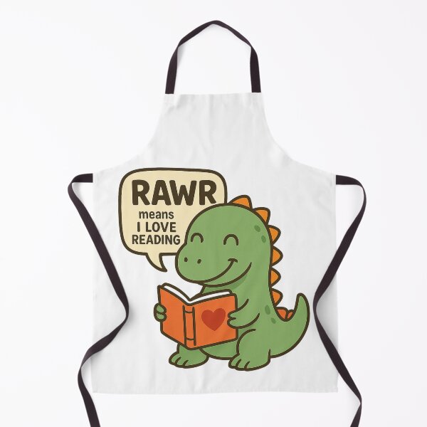 Item preview, RAWR Means I Love Reading – Cute Dinosaur Book Design designed and sold by Rajasekar.
