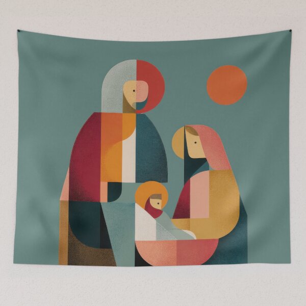 Item preview, Colorful Minimalist Abstract Nativity Scene designed and sold by dawnleblanc55.