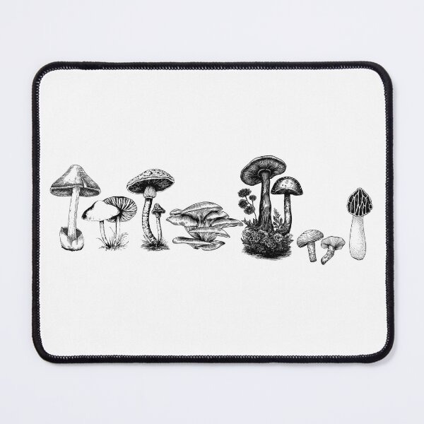Item preview, Mushrooms in a Row designed and sold by LaceandDecay.