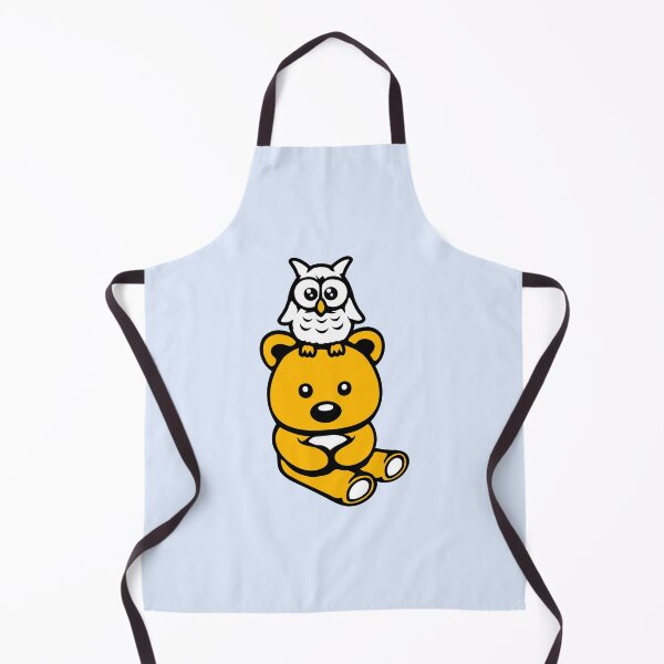 Artikelvorschau, Bär Teddy Eule Kopf 2 Freunde Vogel Team Niedlich Sitzend entworfen und verkauft von shirt-o-mat.