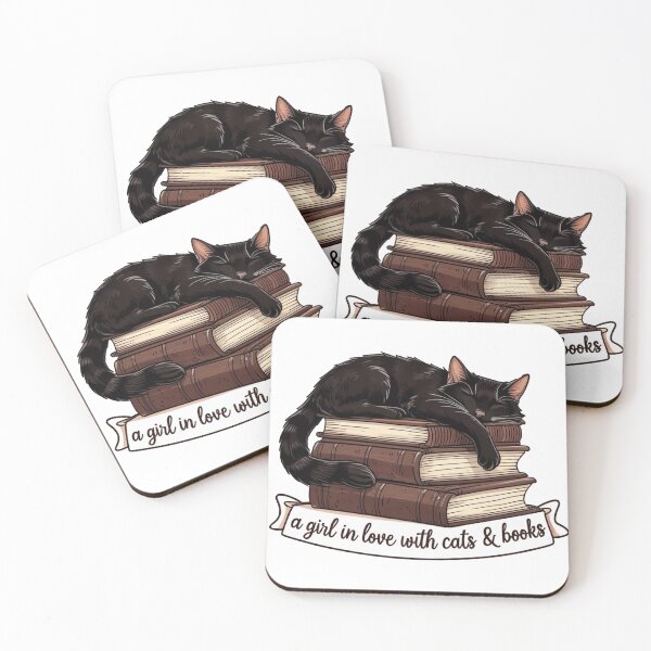 Item preview, Books and Cats  designed and sold by Honey&VelvetCO.