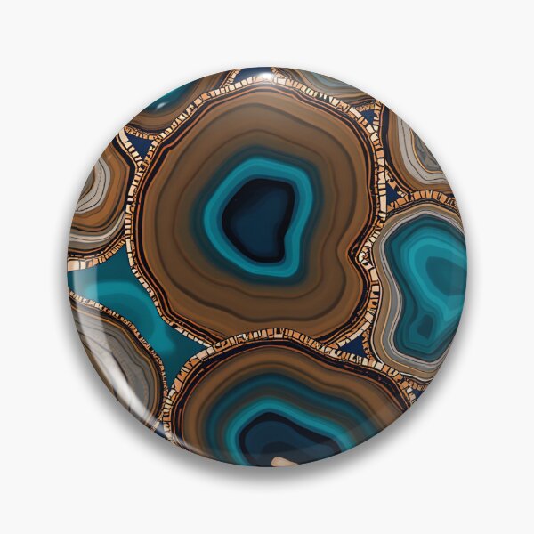 Item preview, Teal and Brown Agate Geode Pattern – Abstract Gemstone Texture for Home Decor, Apparel, and Accessories designed and sold by SurfaceCraft Studio.