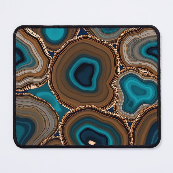 Item preview, Teal and Brown Agate Geode Pattern – Abstract Gemstone Texture for Home Decor, Apparel, and Accessories designed and sold by SurfaceCraft Studio.