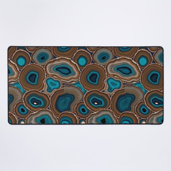 Item preview, Teal and Brown Agate Geode Pattern – Abstract Gemstone Texture for Home Decor, Apparel, and Accessories designed and sold by SurfaceCraft Studio.