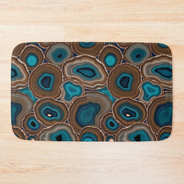 Item preview, Teal and Brown Agate Geode Pattern – Abstract Gemstone Texture for Home Decor, Apparel, and Accessories designed and sold by SurfaceCraft Studio.