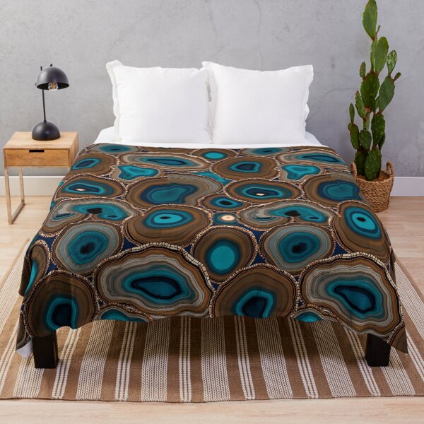 Item preview, Teal and Brown Agate Geode Pattern – Abstract Gemstone Texture for Home Decor, Apparel, and Accessories designed and sold by SurfaceCraft Studio.
