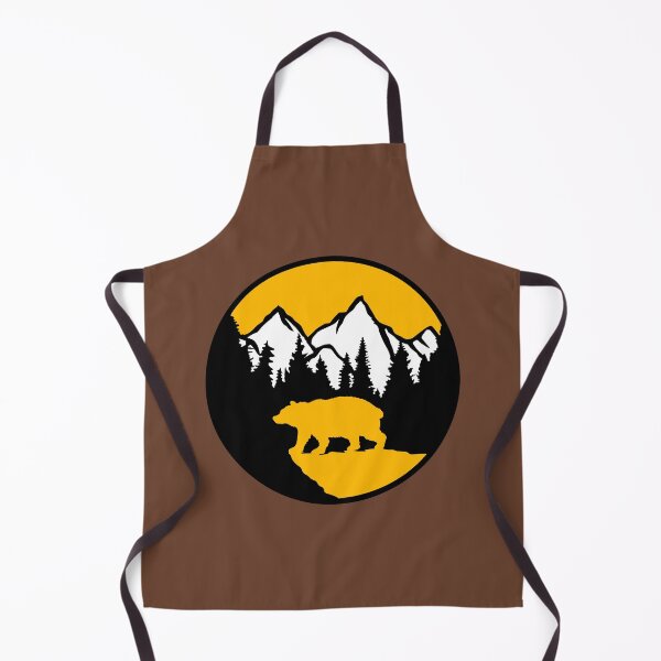 Item preview, Grizzly Bear Wilderness Mountains Forest Nature Cliff Round designed and sold by shirt-o-mat.