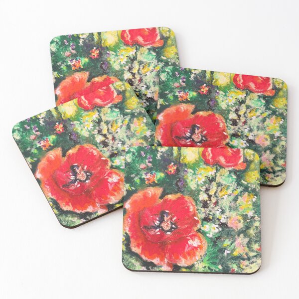 Item preview, Poppy flower garden designed and sold by Fanluoart.