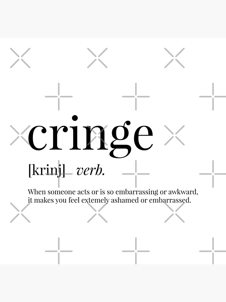 cringe-definition-throw-pillow-for-sale-by-definingprints-redbubble