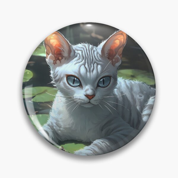 Item preview, Animal Cute Pond White Cat On Lily Pad With Frog Amid Water Garden Bloom designed and sold by B5fivemerch.