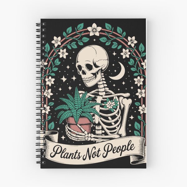 Item preview, Plants Not People Skull Art - Boho Plant Lover Design designed and sold by Deathbeds Clothing.