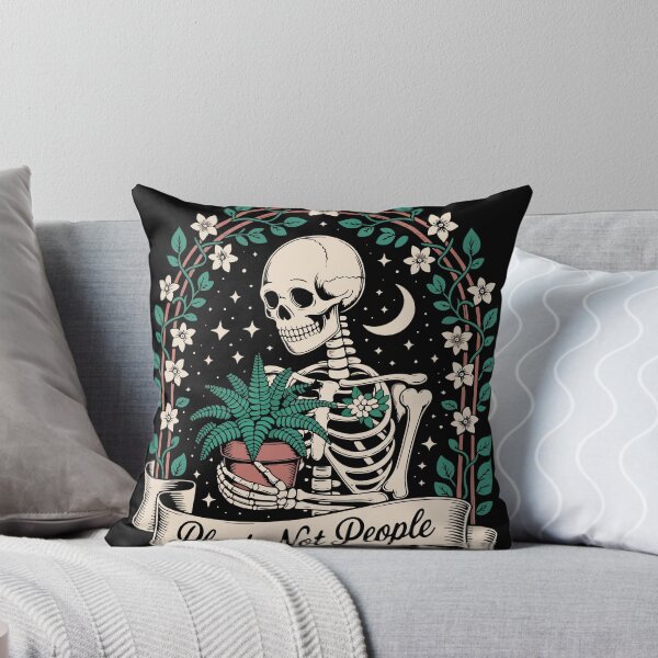 Item preview, Plants Not People Skull Art - Boho Plant Lover Design designed and sold by Deathbeds Clothing.
