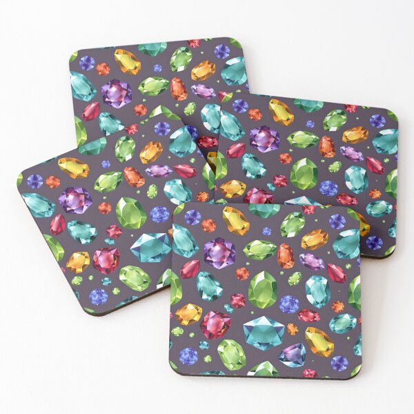 Item preview, Colorful Gemstone Pattern – Vibrant Jewel Design for Jewelry Lovers, Home Decor, and Fashion Accessories designed and sold by SurfaceCraft Studio.