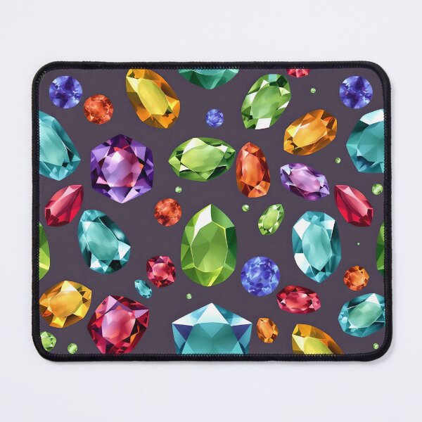 Item preview, Colorful Gemstone Pattern – Vibrant Jewel Design for Jewelry Lovers, Home Decor, and Fashion Accessories designed and sold by SurfaceCraft Studio.