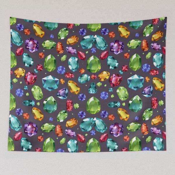Item preview, Colorful Gemstone Pattern – Vibrant Jewel Design for Jewelry Lovers, Home Decor, and Fashion Accessories designed and sold by SurfaceCraft Studio.