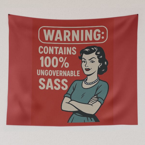 Item preview, WARNING: CONTAINS 100% UNGOVERNABLE SASS. - V2 designed and sold by WheelieGdArt.