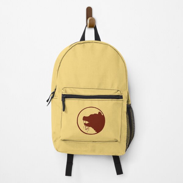 Item preview, Grizzly Bear Drooling Spit Aggressive Dangerous Round Silhouette Logo designed and sold by shirt-o-mat.