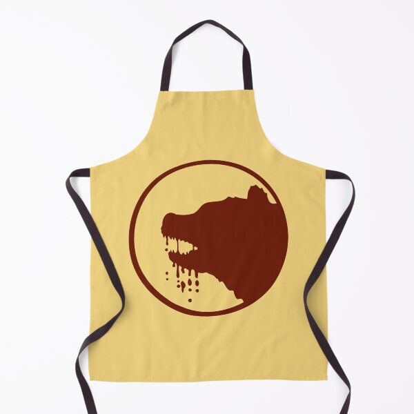 Item preview, Grizzly Bear Drooling Spit Aggressive Dangerous Round Silhouette Logo designed and sold by shirt-o-mat.