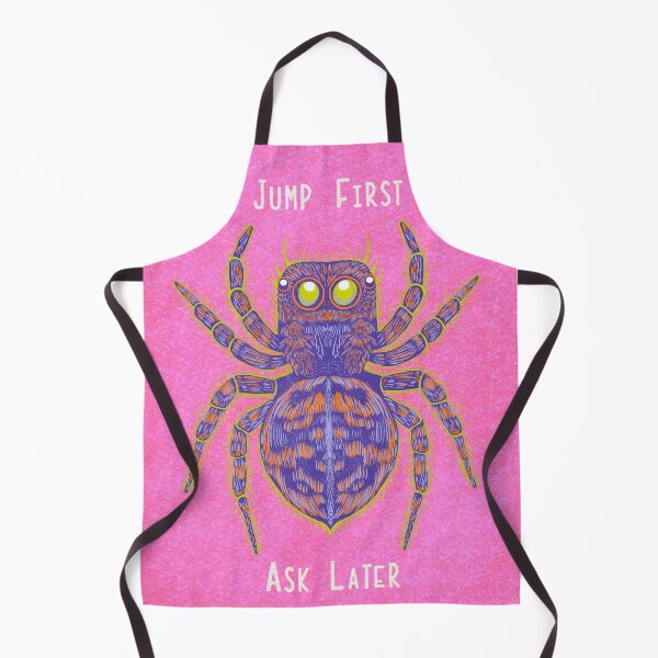 Item preview, Jumping Spider Art, Bold Pink Insect Design, Funny Motivational Quote Poster, Creepy Cute Bug Illustration, Quirky Arachnid Aesthetic designed and sold by MindFulStudios.