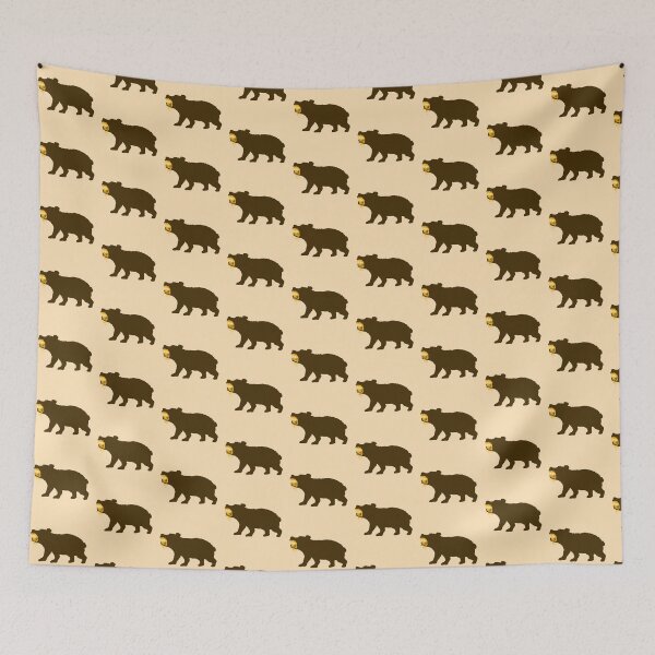 Item preview, Grizzly Bear Honey Drooling Spit Dangerous Silhouette Logo designed and sold by shirt-o-mat.