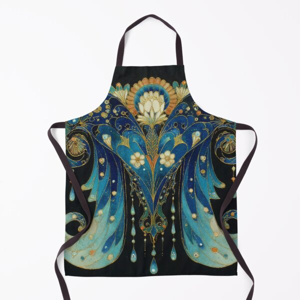 Item preview, Ornate Blue and Gold Letter M Drop Cap with Floral Scrollwork designed and sold by dawnleblanc55.