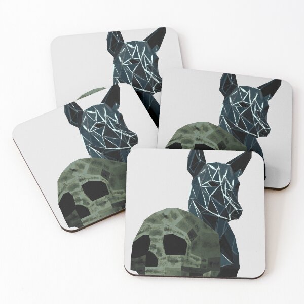 Item preview, Jade Skull and Obsidian Dog – Mexican Gothic Art designed and sold by Just-Draws-22.