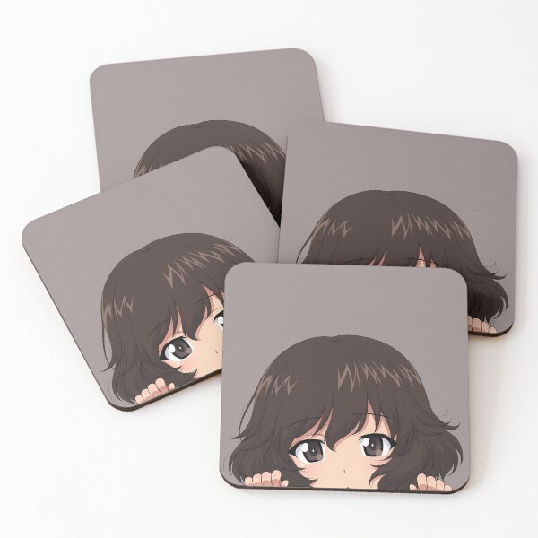 Item preview, Chibi Peeking Yukari Akiyama Girls und Panzer Anime designed and sold by B5fivemerch.