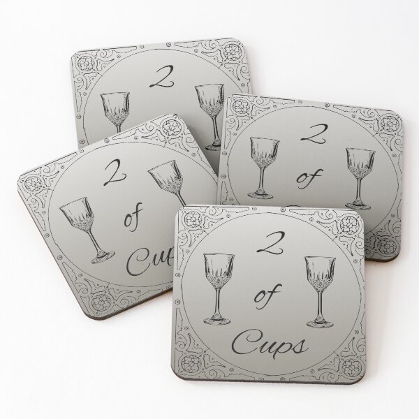 Item preview, 2 of Cups Tarot designed and sold by Laughing Moon Giftables.