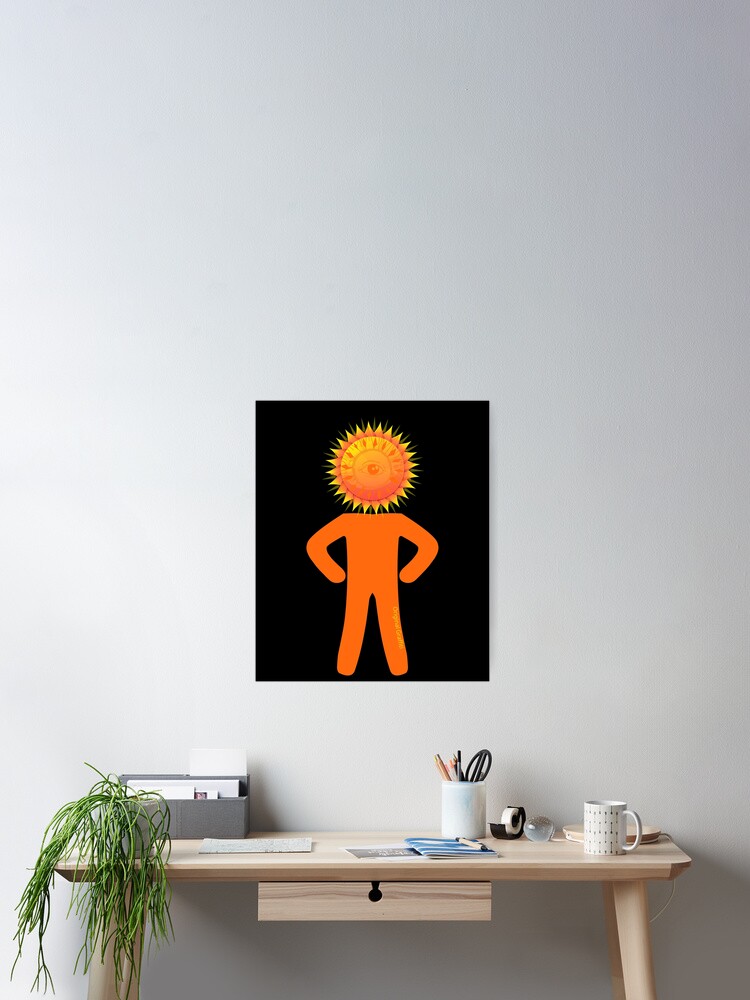 Thumbnail 2 of 3, Poster, Sun Man designed and sold by OrigGraffiti.