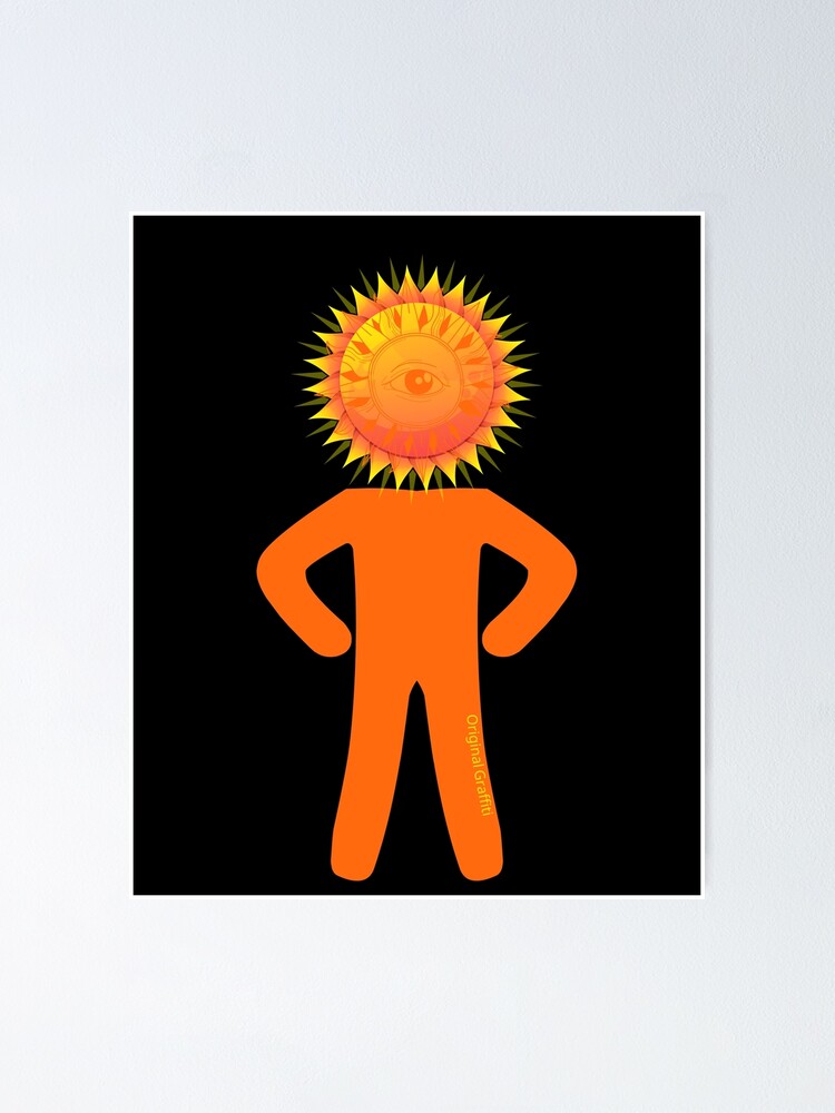 Thumbnail 1 of 3, Poster, Sun Man designed and sold by OrigGraffiti.