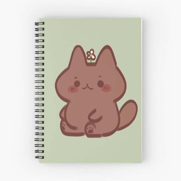 Item preview, brown cat with flower on head designed and sold by PastelBliss.