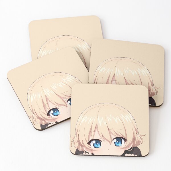 Aperçu de l'œuvre Chibi Peeking Darjeeling Girls et Panzer Anime créée et vendue par B5fivemerch.