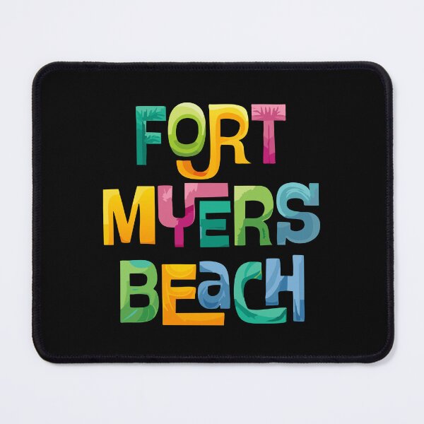 Item preview, Fort Myers Beach Florida Tropical Typographic Design designed and sold by Futurebeachbum.