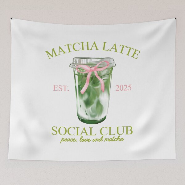 Item preview, Matcha Latte Est.2025 Social Club Peace Love And Matcha designed and sold by thebest-2studio.