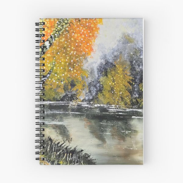 Item preview, Birch trees by pond original painting by Jack Cary designed and sold by jackcaryartshop.