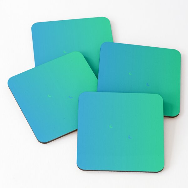 Item preview, Green & Blue Crescent Moons Gradient Sky designed and sold by ShaunSandhu.