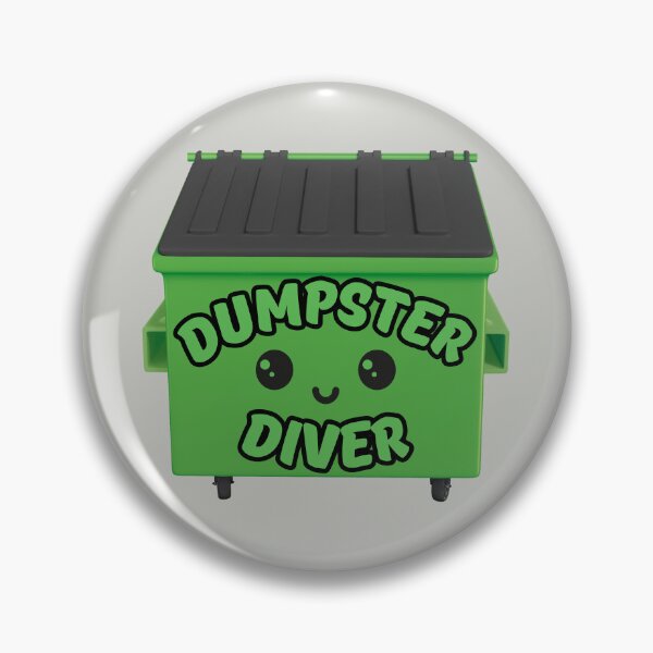 Item preview, Dumpster Diver - Cute Funny Kawaii Trash Can, Garbage Receptacle  designed and sold by tumbleweedphoto.