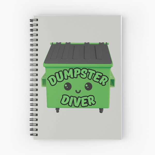 Item preview, Dumpster Diver - Cute Funny Kawaii Trash Can, Garbage Receptacle  designed and sold by tumbleweedphoto.