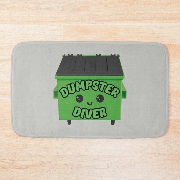 Item preview, Dumpster Diver - Cute Funny Kawaii Trash Can, Garbage Receptacle  designed and sold by tumbleweedphoto.