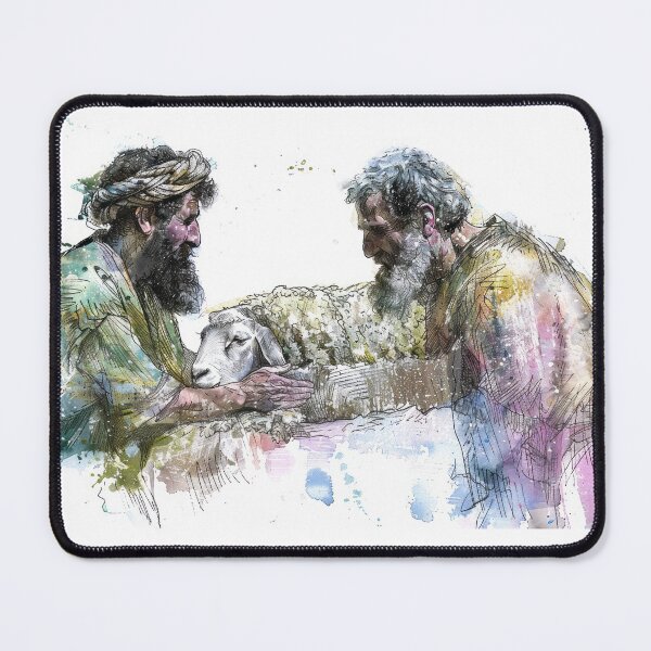 Item preview, Jacob deceiving his father Isaac Genesis 27 designed and sold by Christian Apparel, Decor and More.