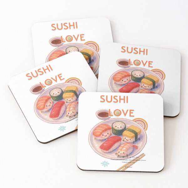 Item preview, Kawaii Sushi Love Cute Hand-Drawn Design designed and sold by TinaDu-.