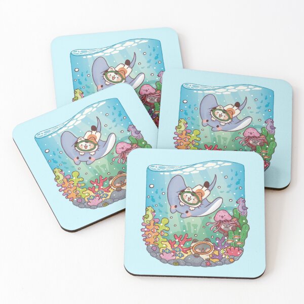 Item preview, Three Little Cats Diving Under The Sea designed and sold by NasDoodleArt.