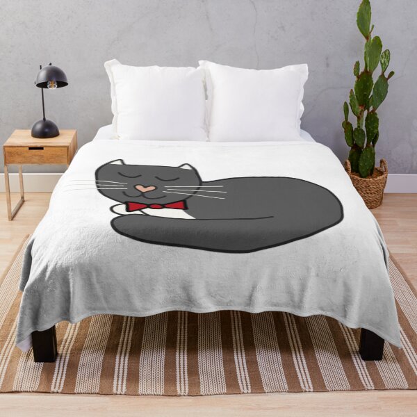 Item preview, Curled up sleeping tuxedo cat designed and sold by Lovethatsticks.