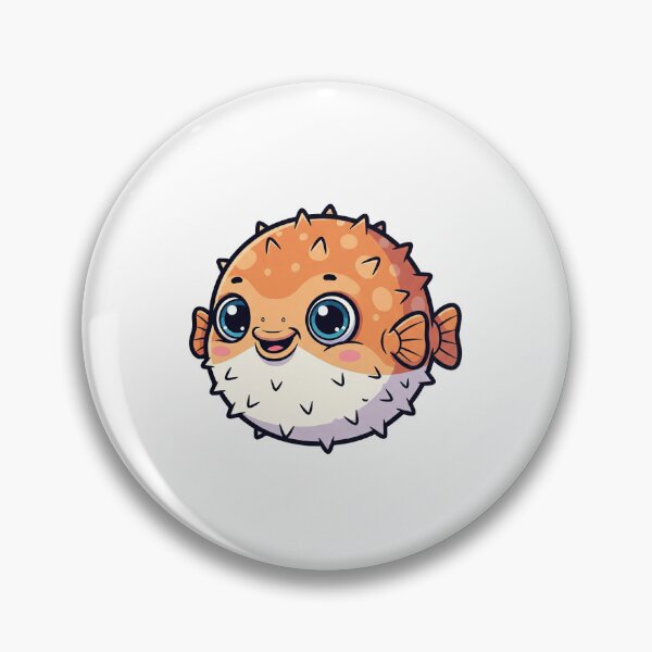 Item preview, Cute Baby Pufferfish Cartoon With Big Eyes designed and sold by LightArt25.