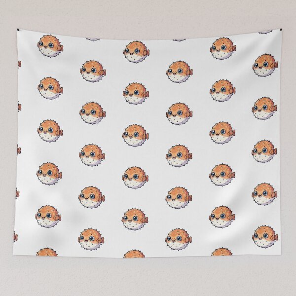 Item preview, Cute Baby Pufferfish Cartoon With Big Eyes designed and sold by LightArt25.
