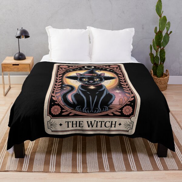 Item preview, Halloween Witch Aesthetic Cat Lovers Gothic Tarot Card designed and sold by DoorwayThreads.