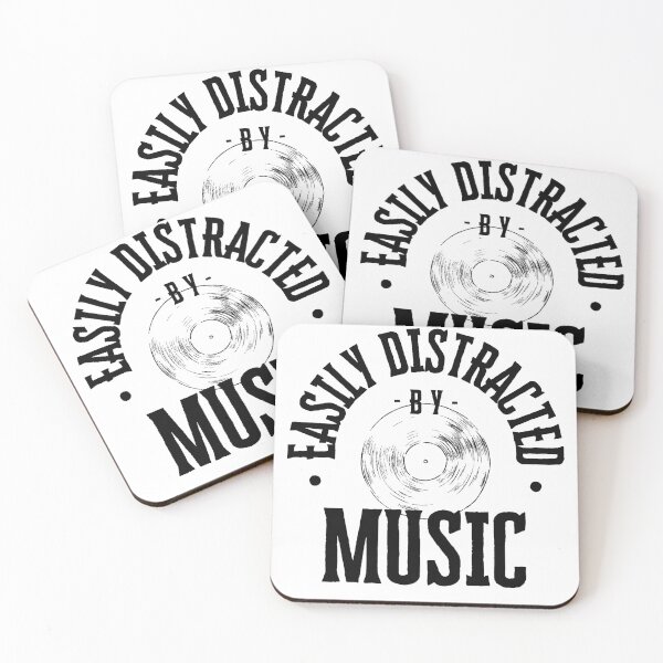Item preview, Easily Distracted by Music - black font designed and sold by sarahvine*.