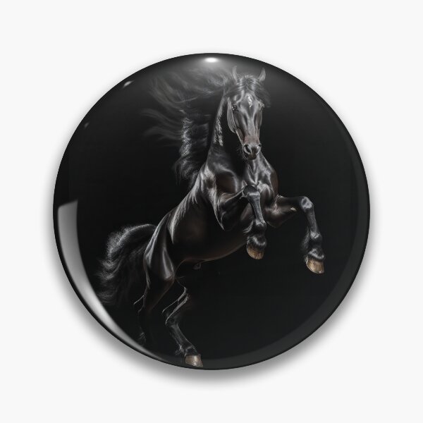 Item preview, Rearing Black Stallion Portrait designed and sold by CritterWisdom.